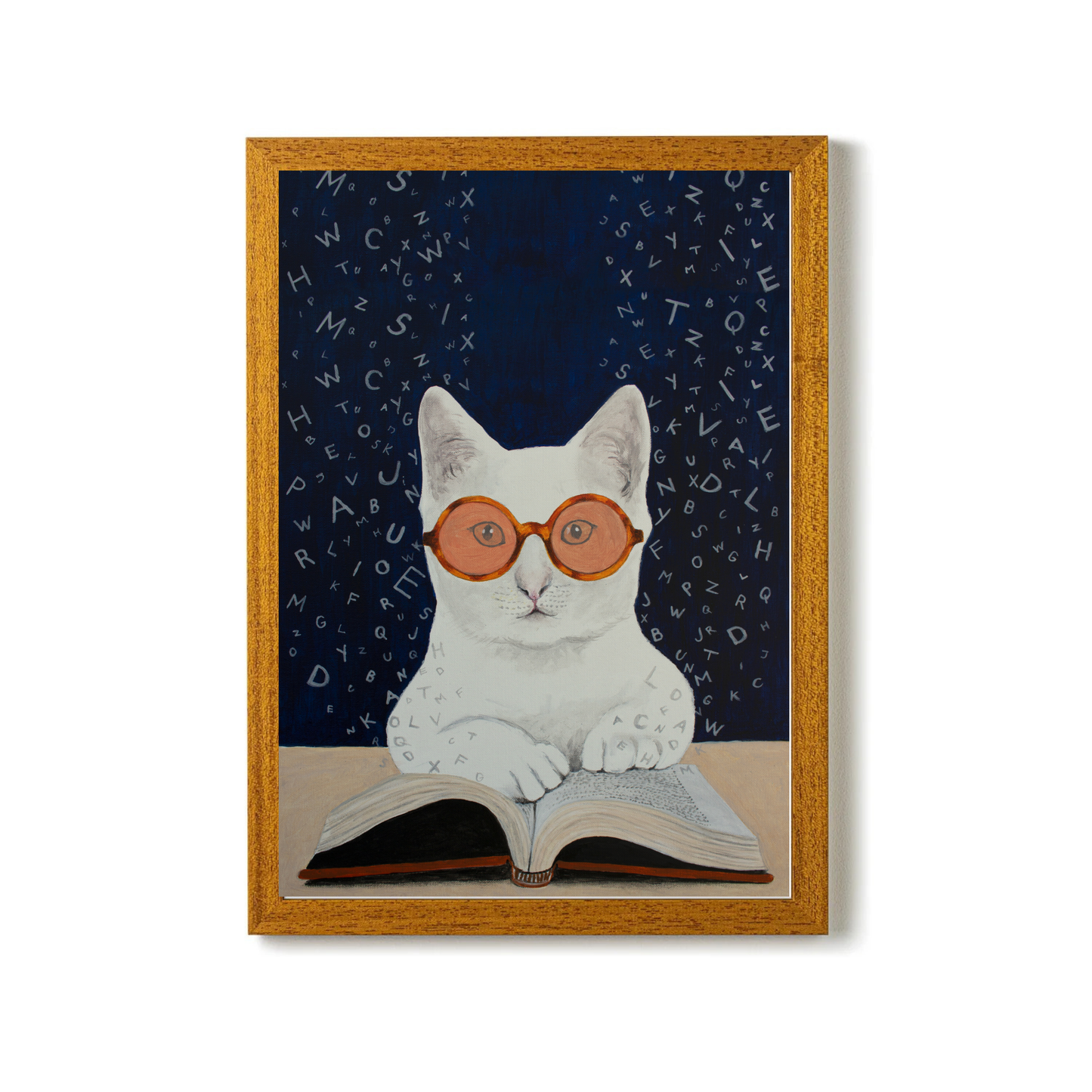 Cat Reading a Book by Coco Deparis