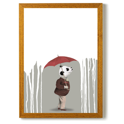 Panda in the Rain by Coco Deparis