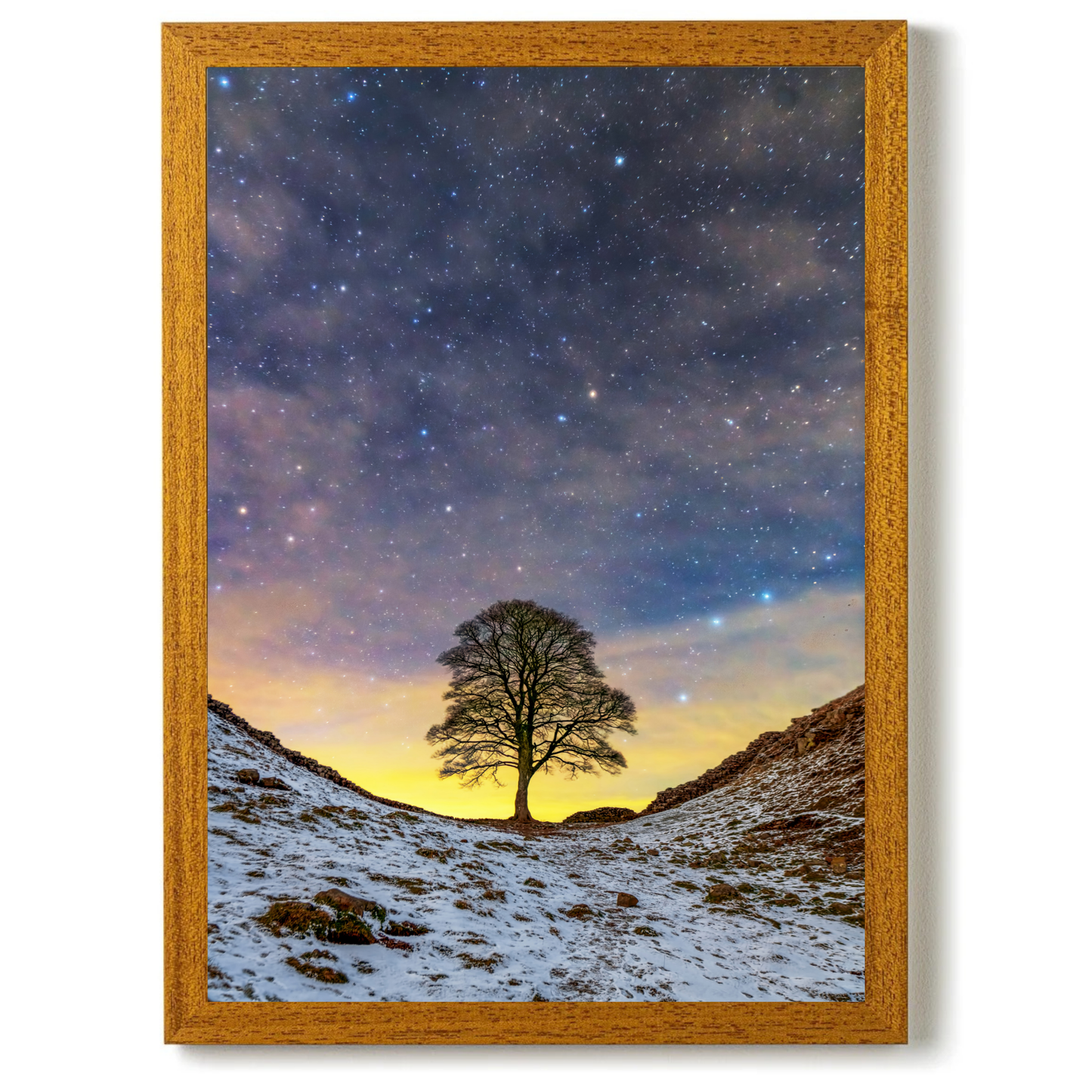 Stars and Clouds at Sycamore Gap by Steven Robinson