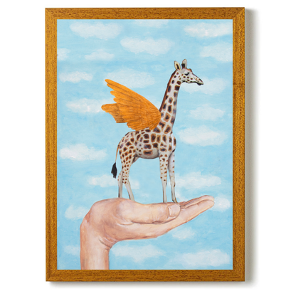 Giraffe with Golden Wings by Coco Deparis