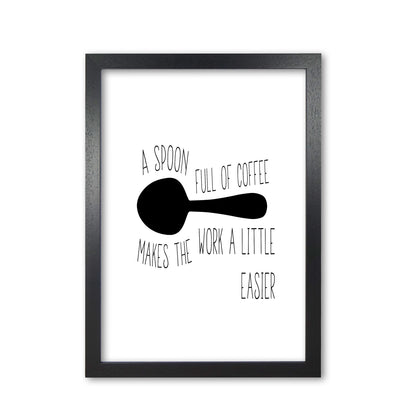 A Spoon Full Of Coffee Modern Print, Framed Kitchen Wall Art