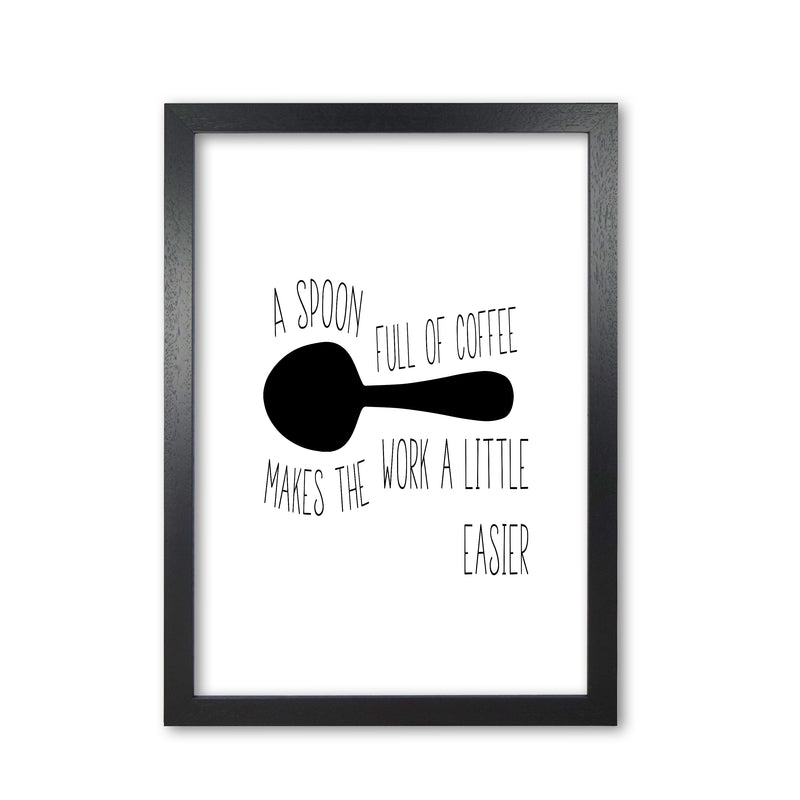 A Spoon Full Of Coffee Modern Print, Framed Kitchen Wall Art