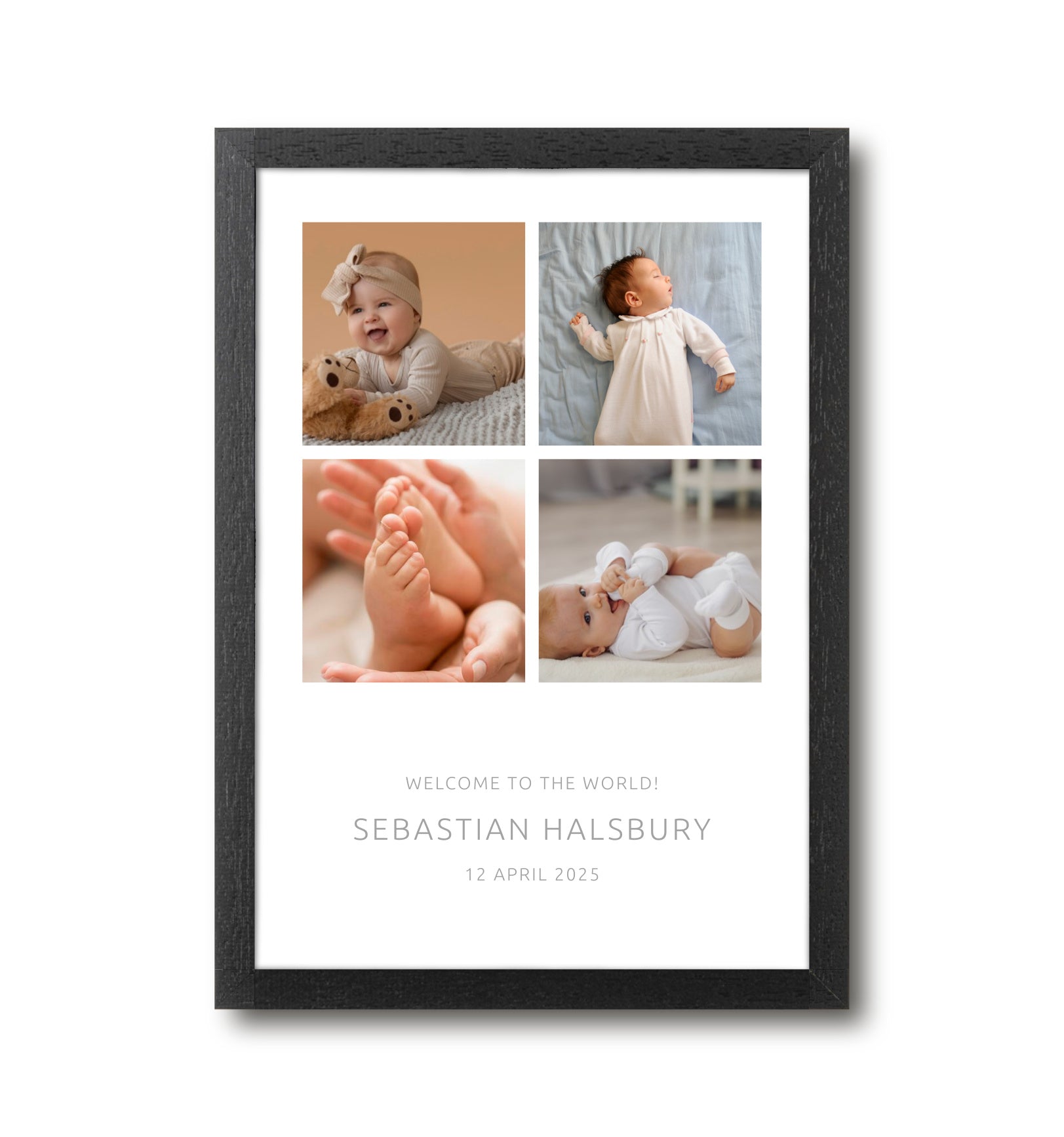 Baby Loading Photo Personalised Four Photo Up-load Baby Print