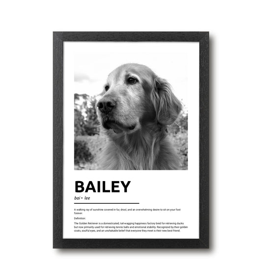 Personalised Photo-upload & Your Text Pet Print