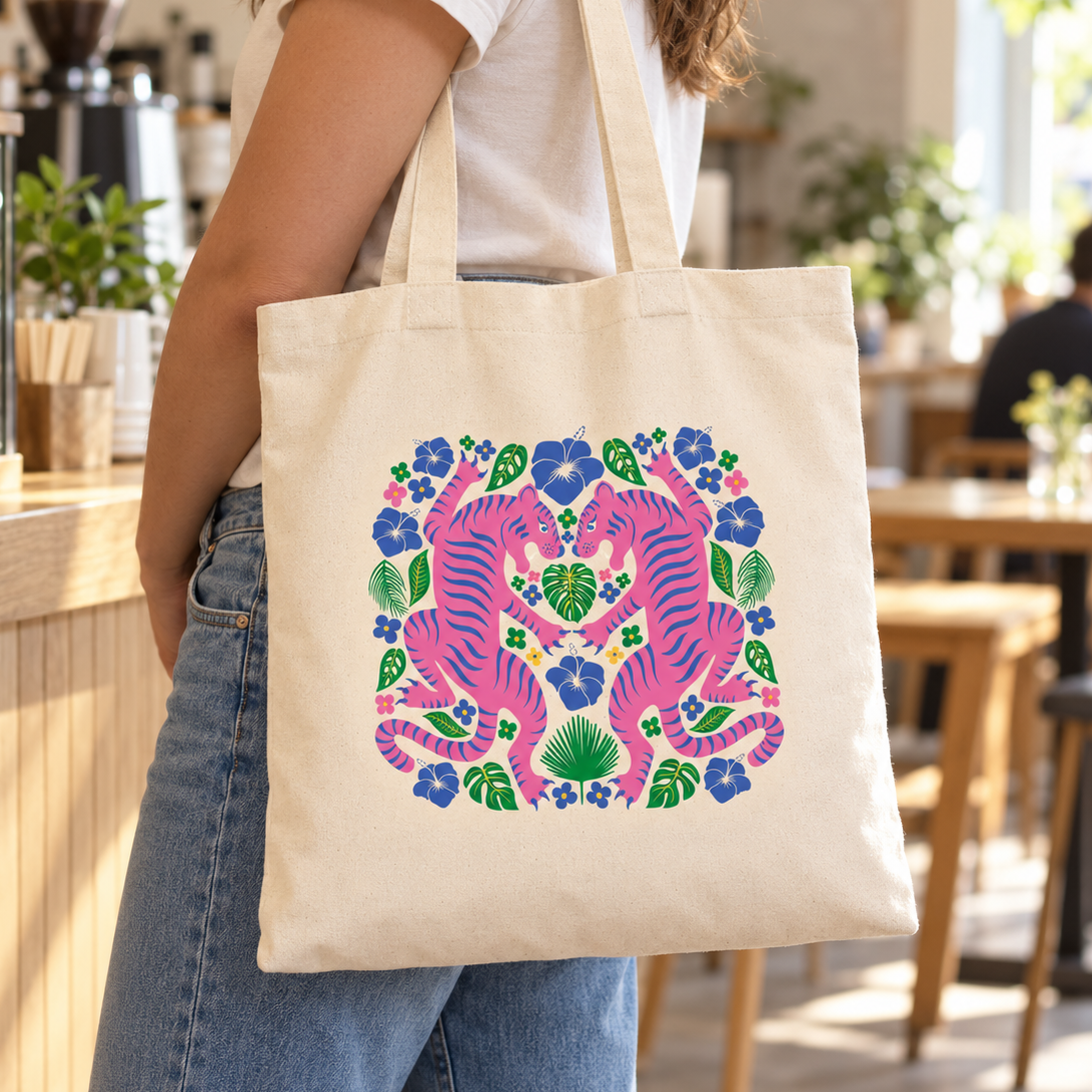 Tiger Friends - Tote Bag by Carrie Cantwell