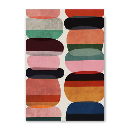 Set of 2 Textured Mid Century Colours A by Print Punk Studio