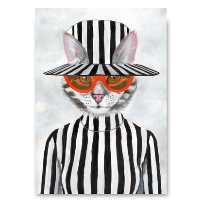 Cat in Stripy Mood by Coco Deparis
