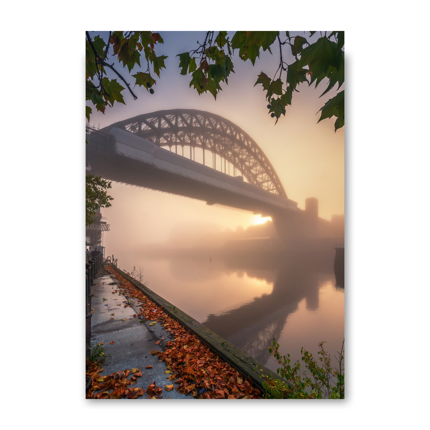 A Misty Autumn Scene on Newcastle Quayside by Steven Robinson
