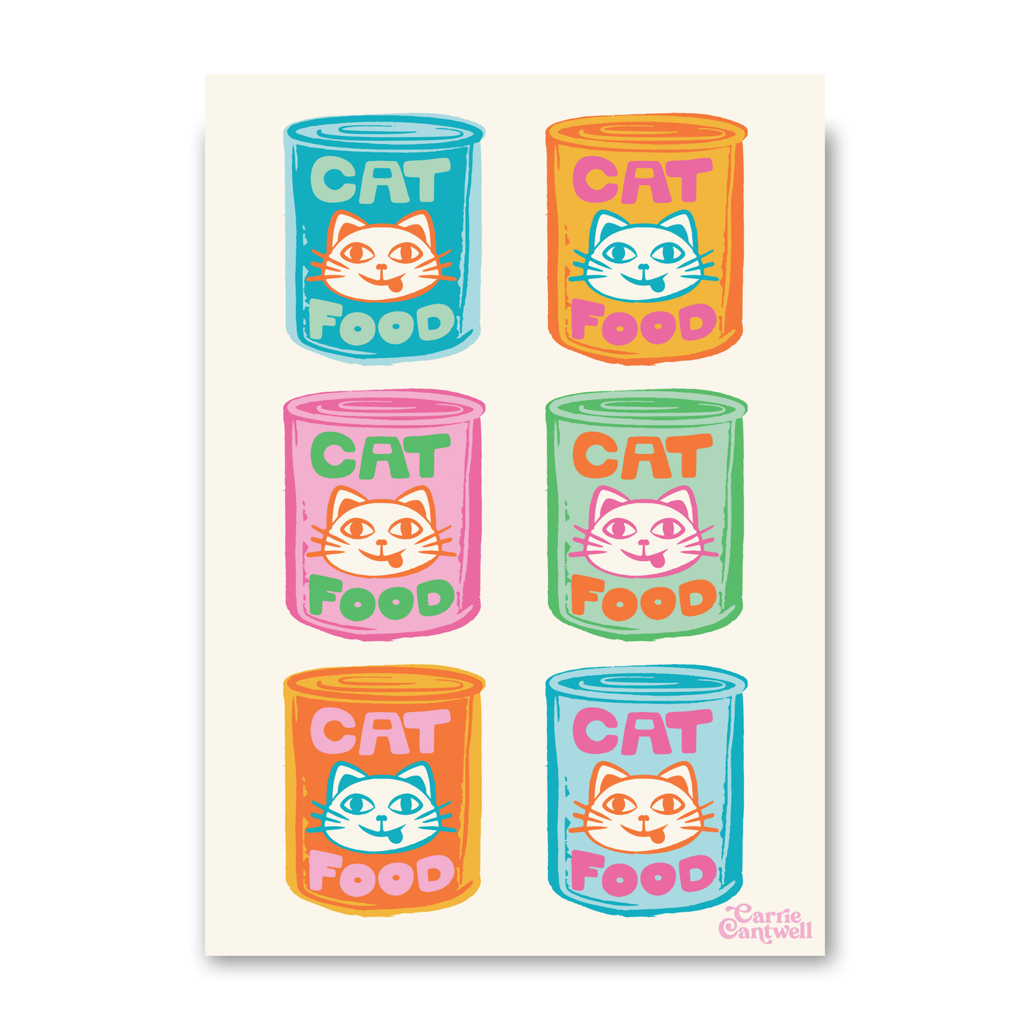 Pop Art Cat Food by Carrie Cantwell