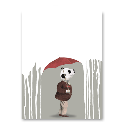Panda in the Rain by Coco Deparis