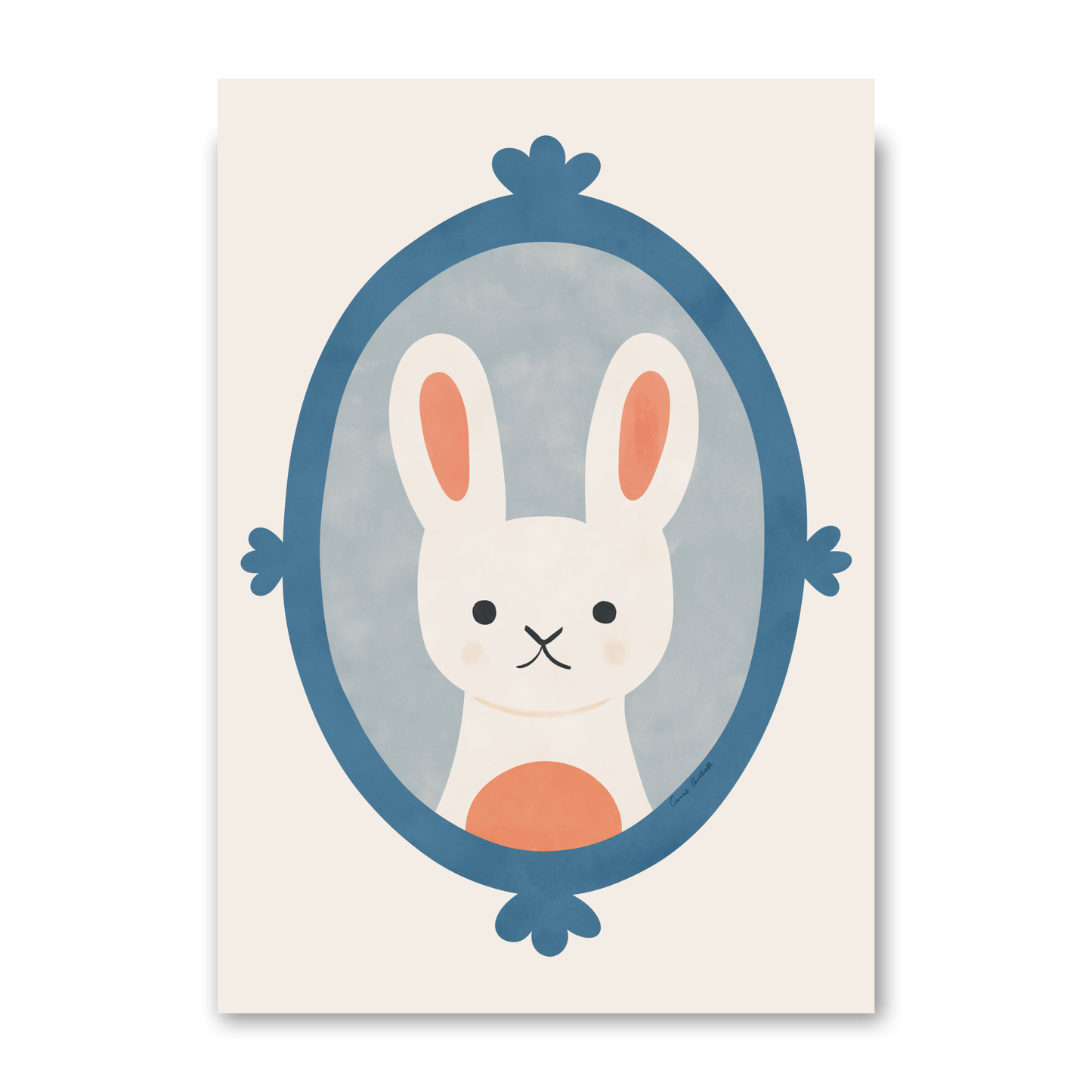 Animal Portraits Rabbit by Carrie Cantwell