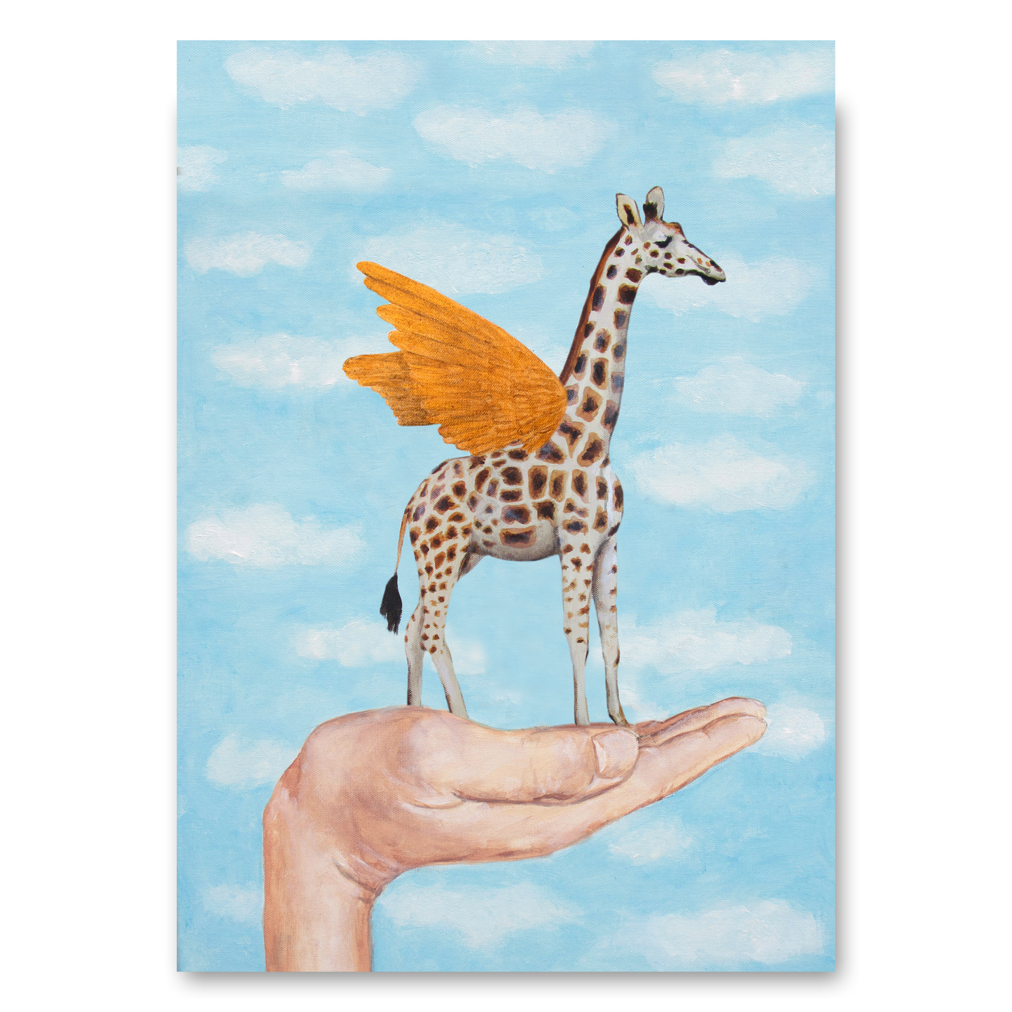 Giraffe with Golden Wings by Coco Deparis