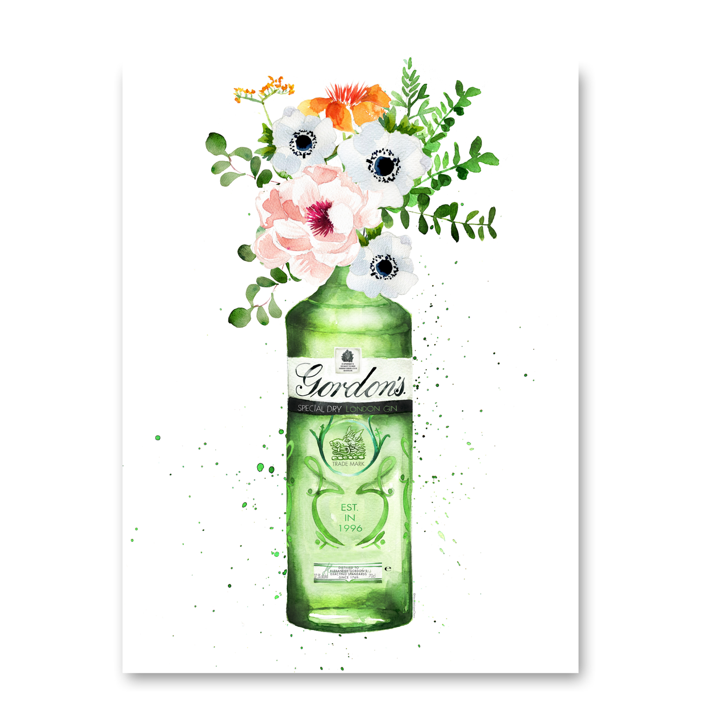 Gordons Gin and Flowers by Mercedes Lopez