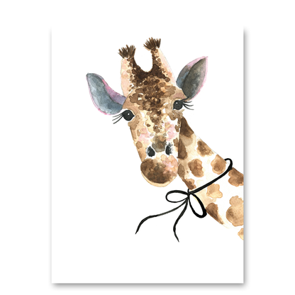 Giraffe with Bow by Mercedes Lopez