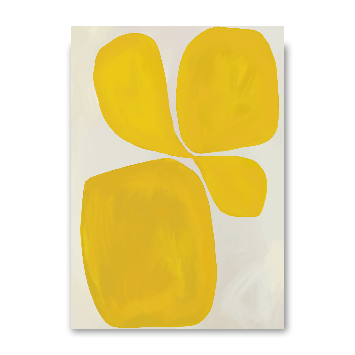 Yellow Painted Modern Art by Print Punk Studio