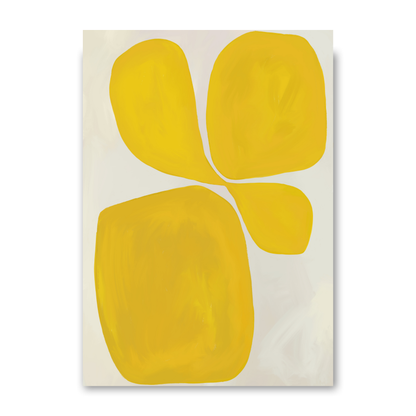 Yellow Painted Modern Art by Print Punk Studio