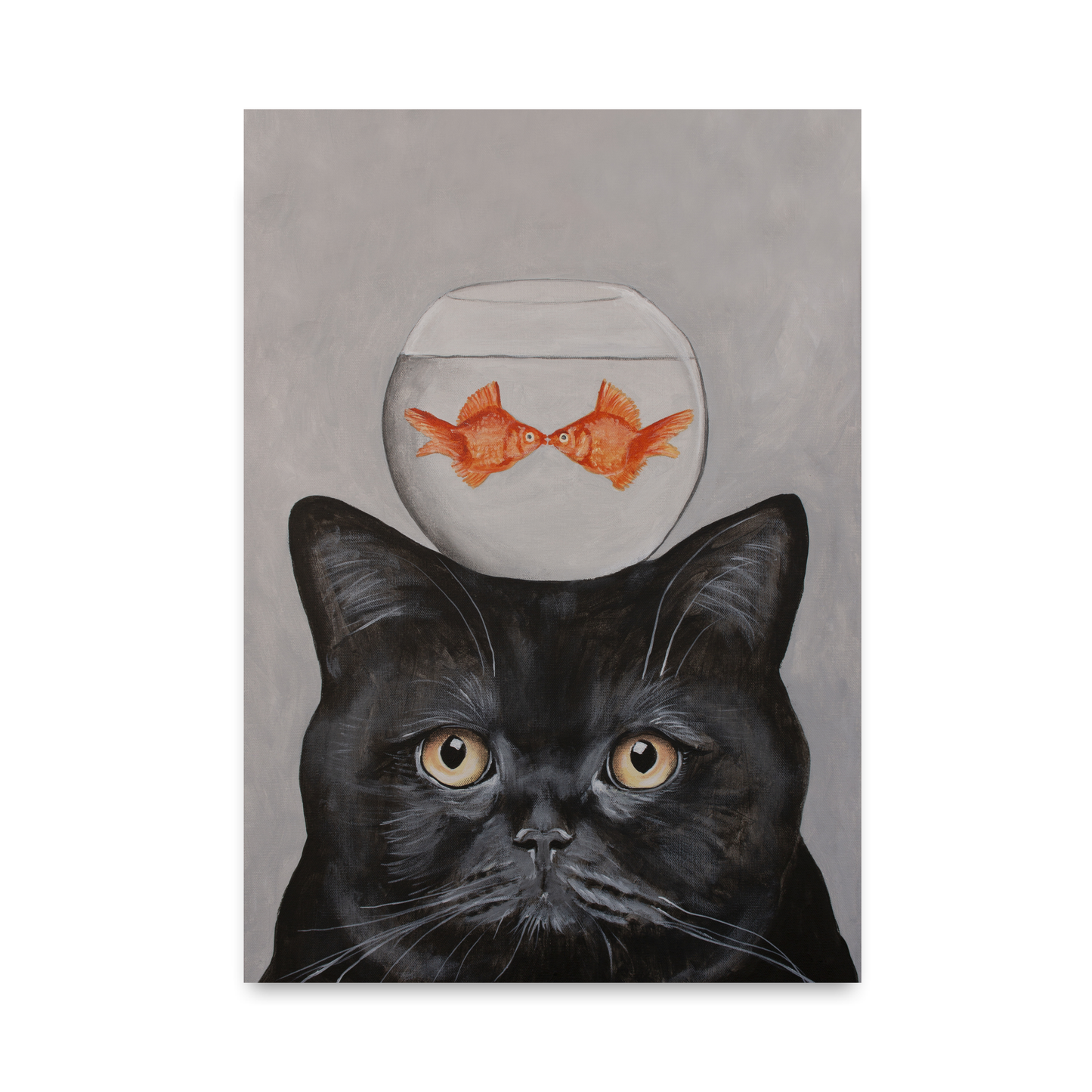 Cat With Fishbowl by Coco Deparis