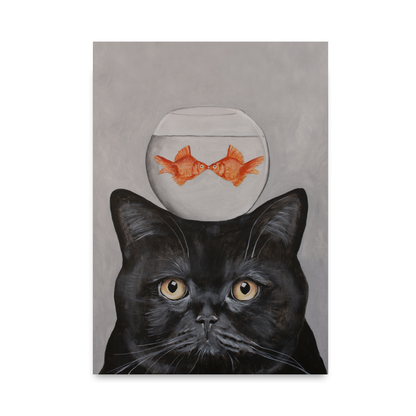 Cat With Fishbowl by Coco Deparis