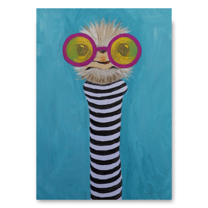 Stripy Ostrich by Coco Deparis