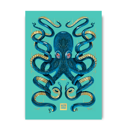 Octopus Blue by Mark Harrison Prints