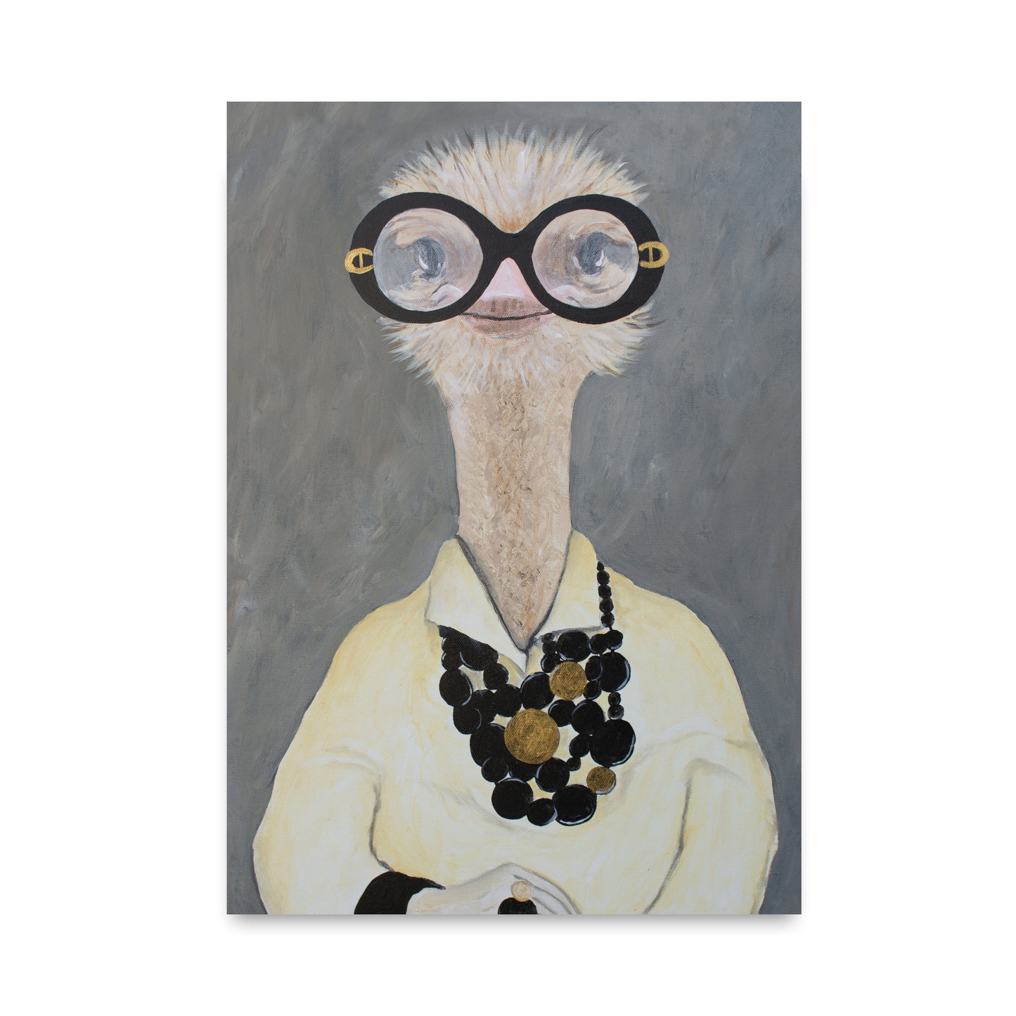 Iris Apfel Ostrich by Coco Deparis