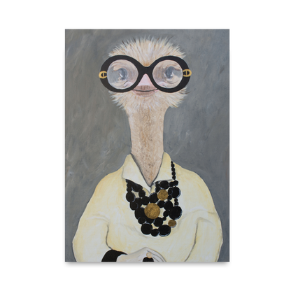 Iris Apfel Ostrich by Coco Deparis