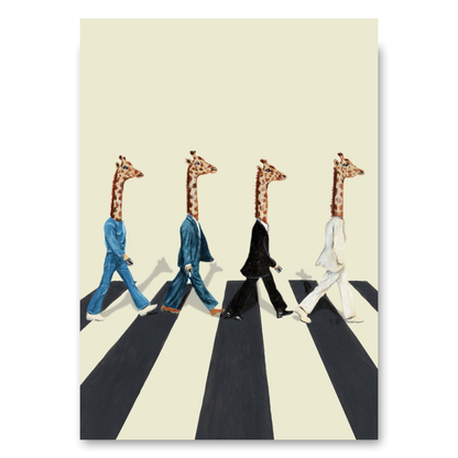 Beatles Giraffes Abbey Road by Coco Deparis