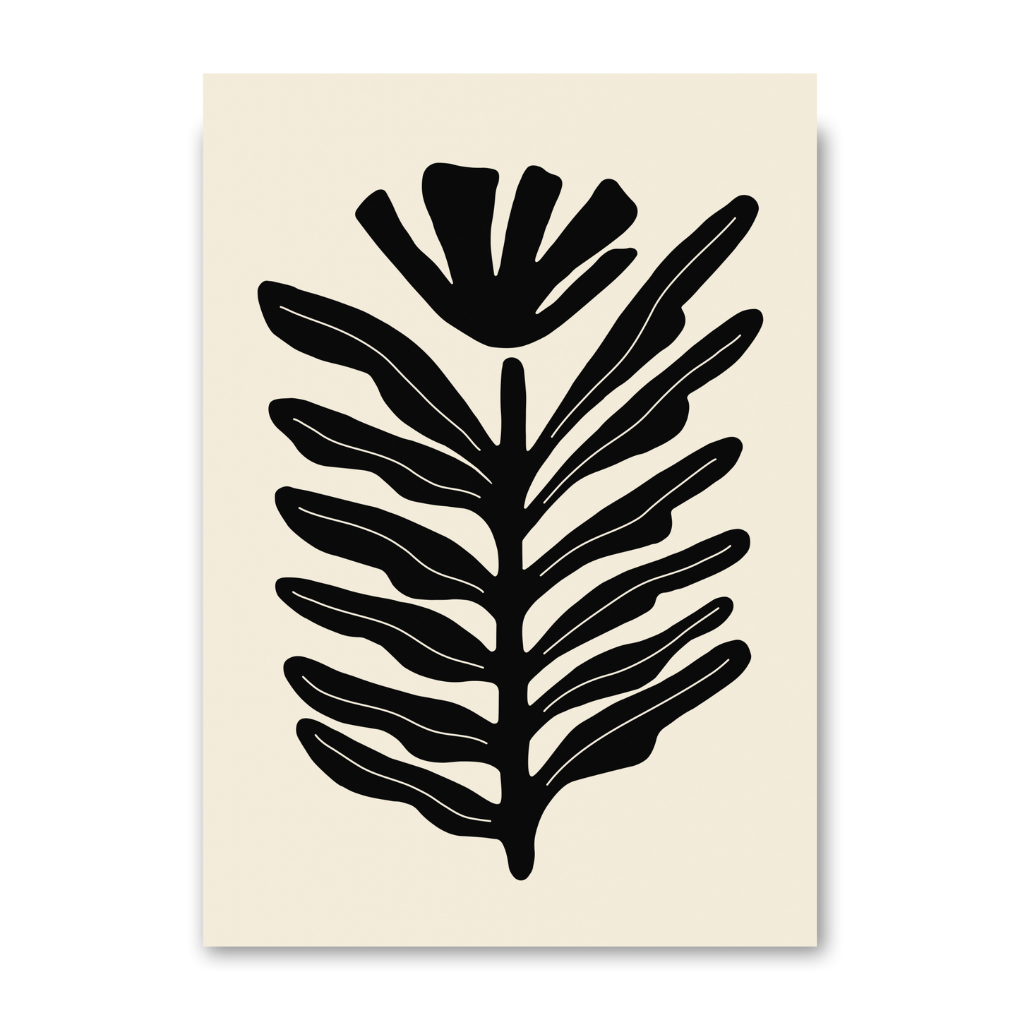 Abstract Plant Black by Ani Vidotto
