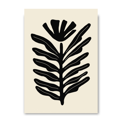 Abstract Plant Black by Ani Vidotto