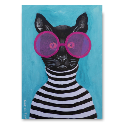 Stripy Black Cat by Coco Deparis