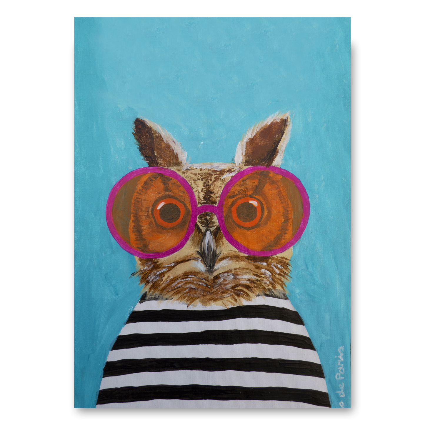 Stripy Owl by Coco Deparis