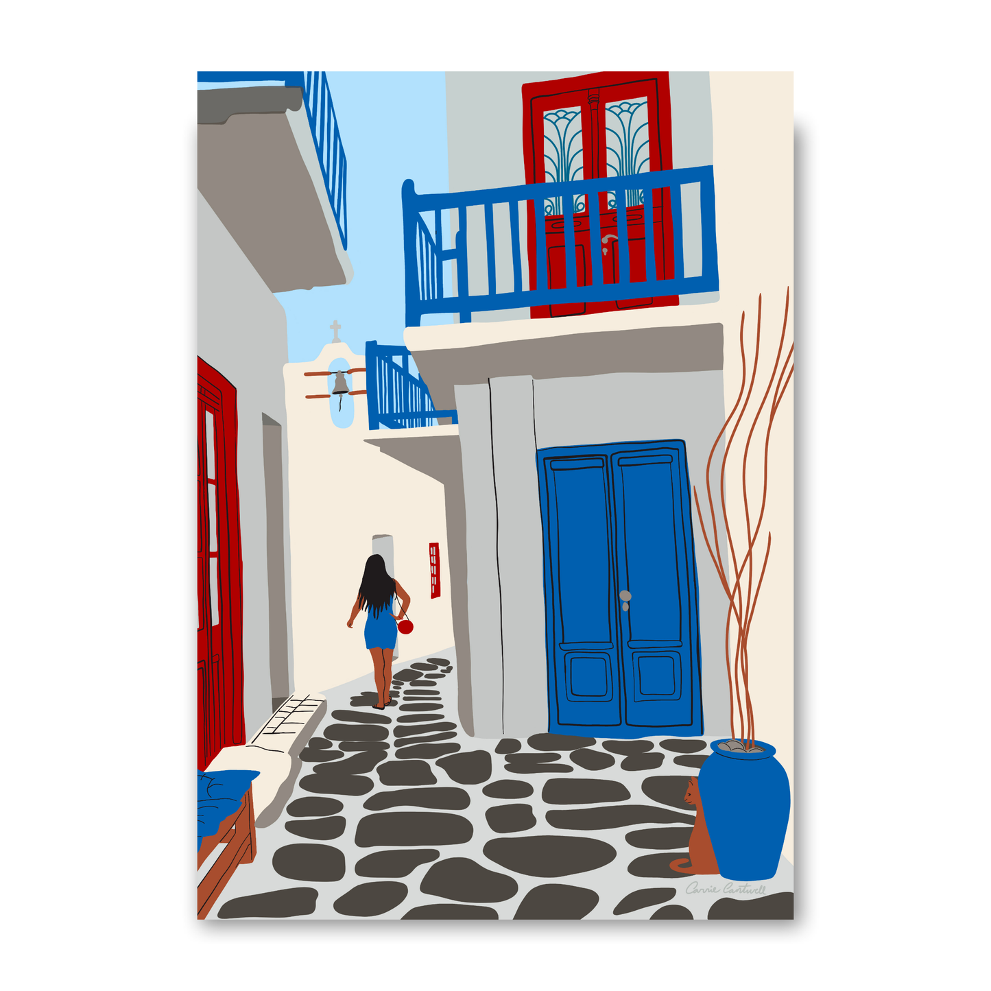 Mykonos Alley by Carrie Cantwell