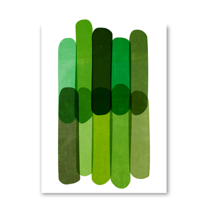 Green Abstract Wall Art Prints by Print Punk Studio