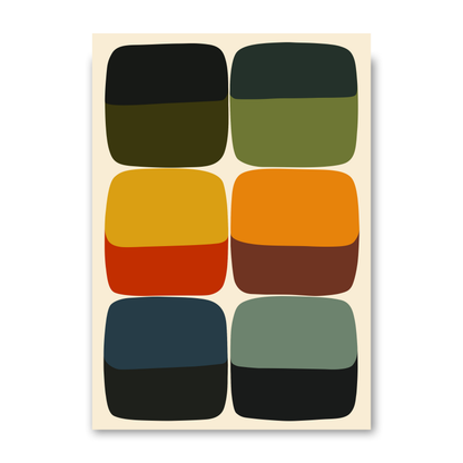 Bold Mid Century Print by Print Punk Studio