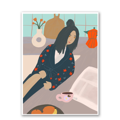 Weekend Coffee by Alix Campbell Art