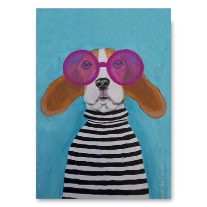 Stripy Beagle by Coco Deparis