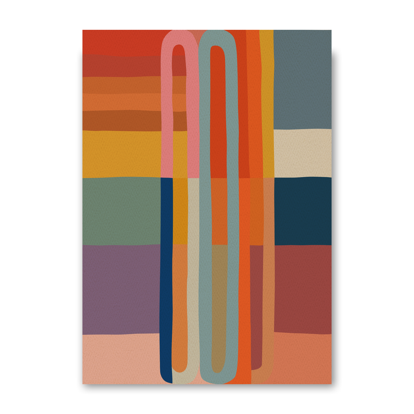 Set of 2 Fun Abstract Textured Prints B by Print Punk Studio