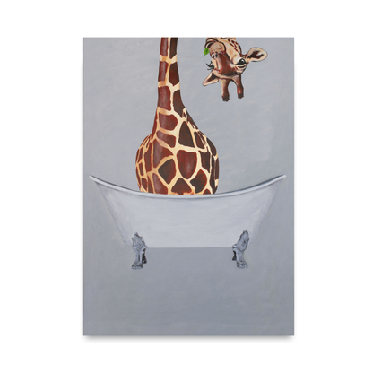 Giraffe in Bathtub by Coco Deparis