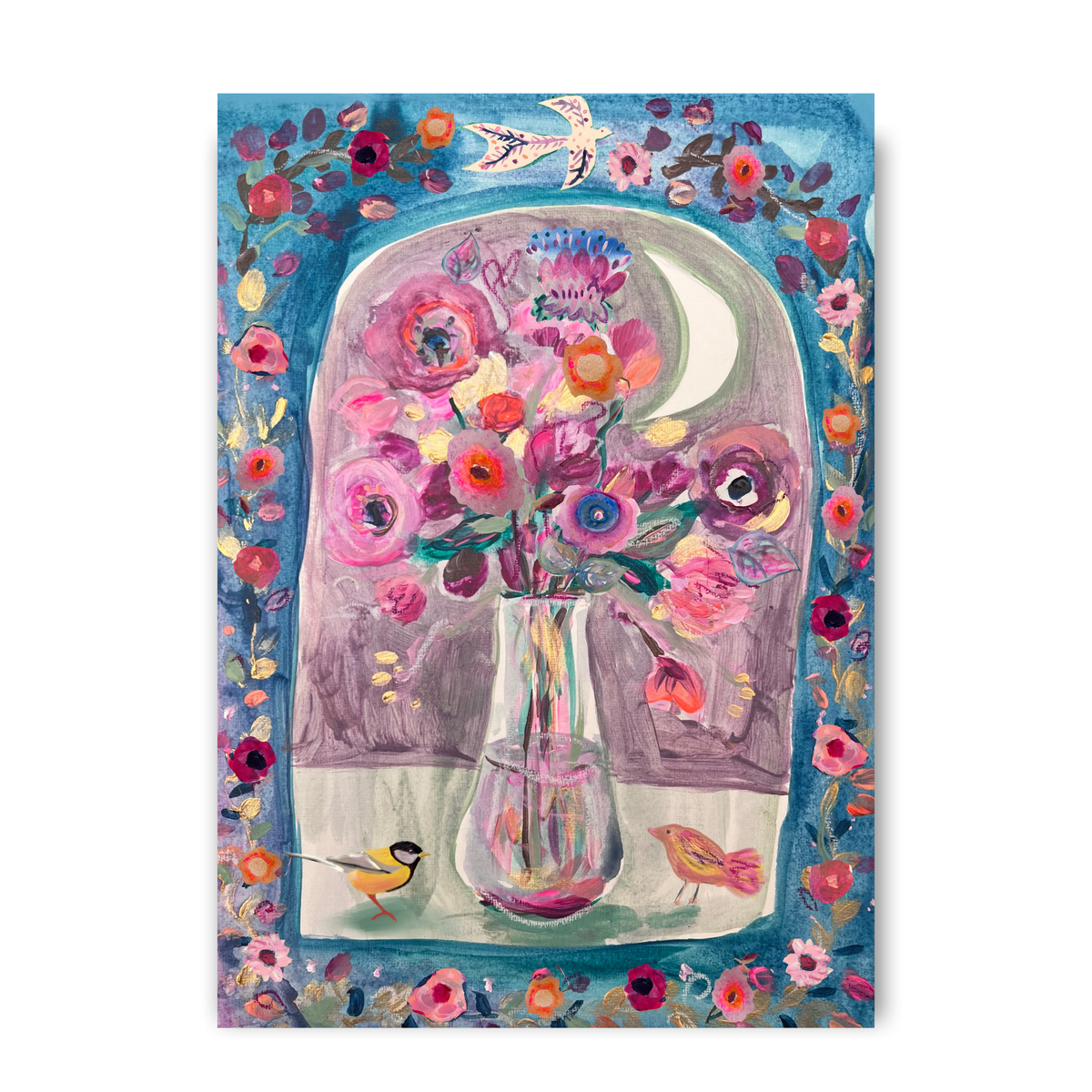 Vase on Blue by Claire Westwood