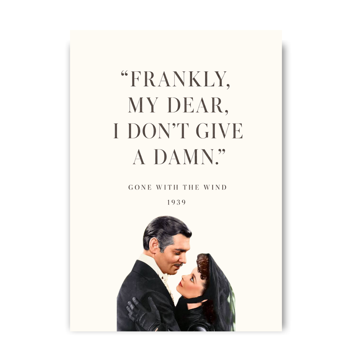 Frankly My Dear by Print Studio By Anya