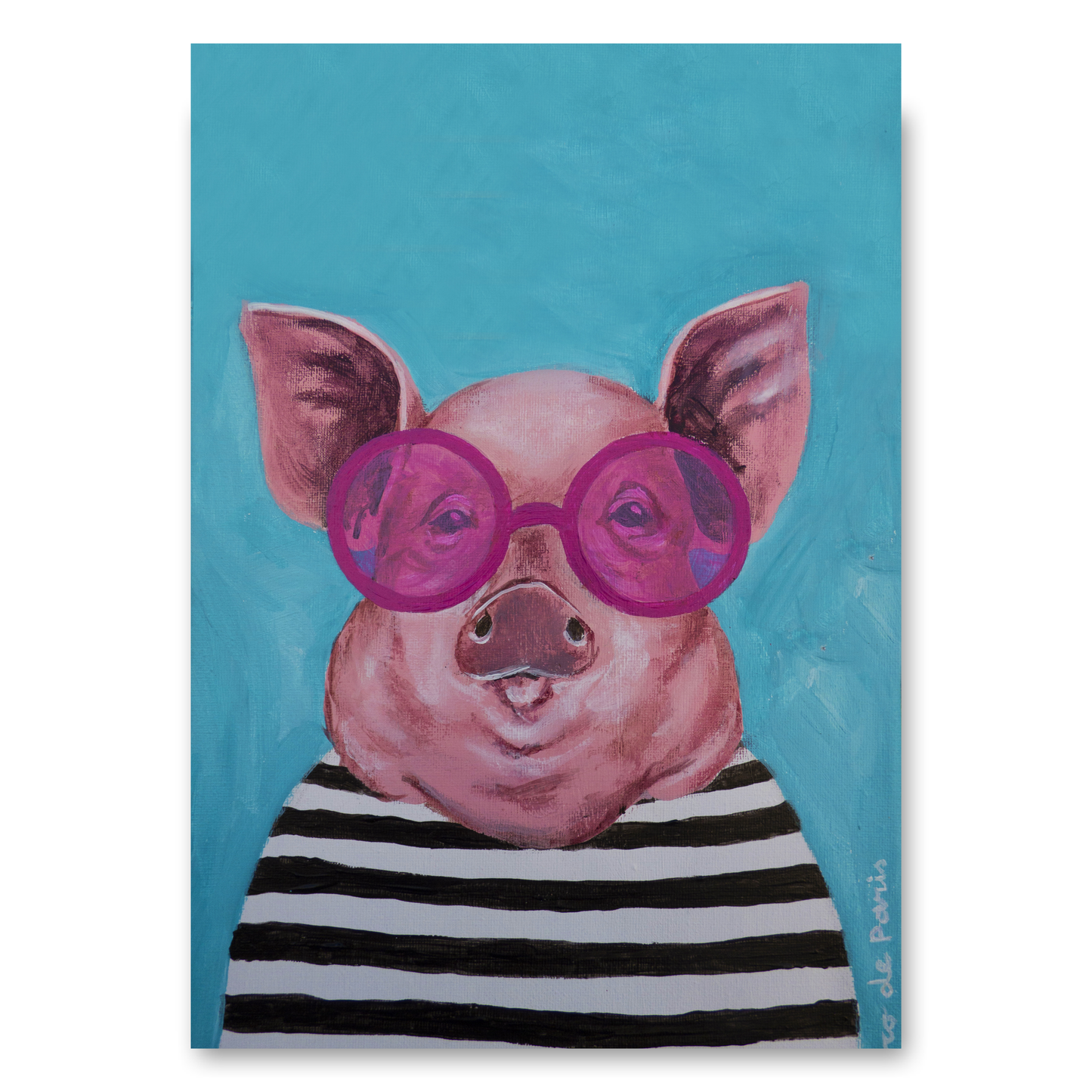 Stripy Pig by Coco Deparis