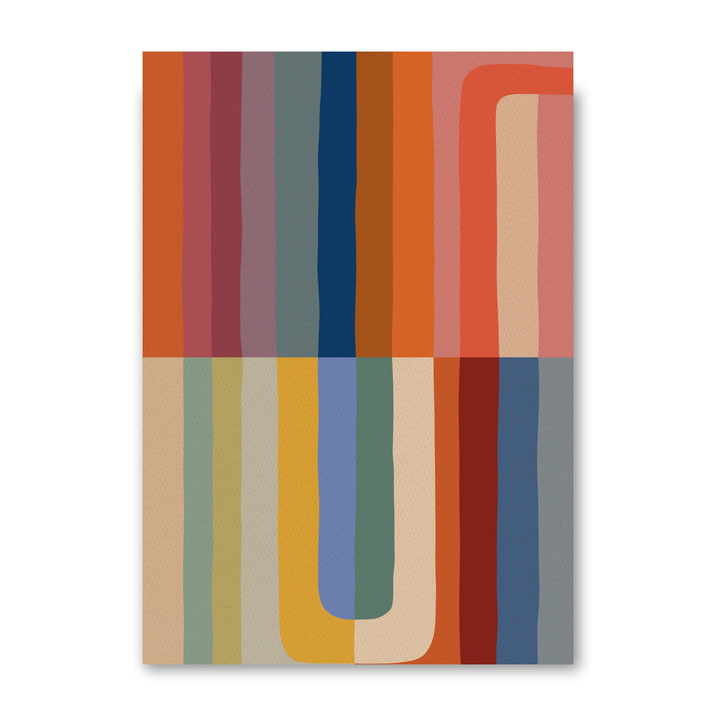 Set of 2 Fun Abstract Textured Prints A by Print Punk Studio