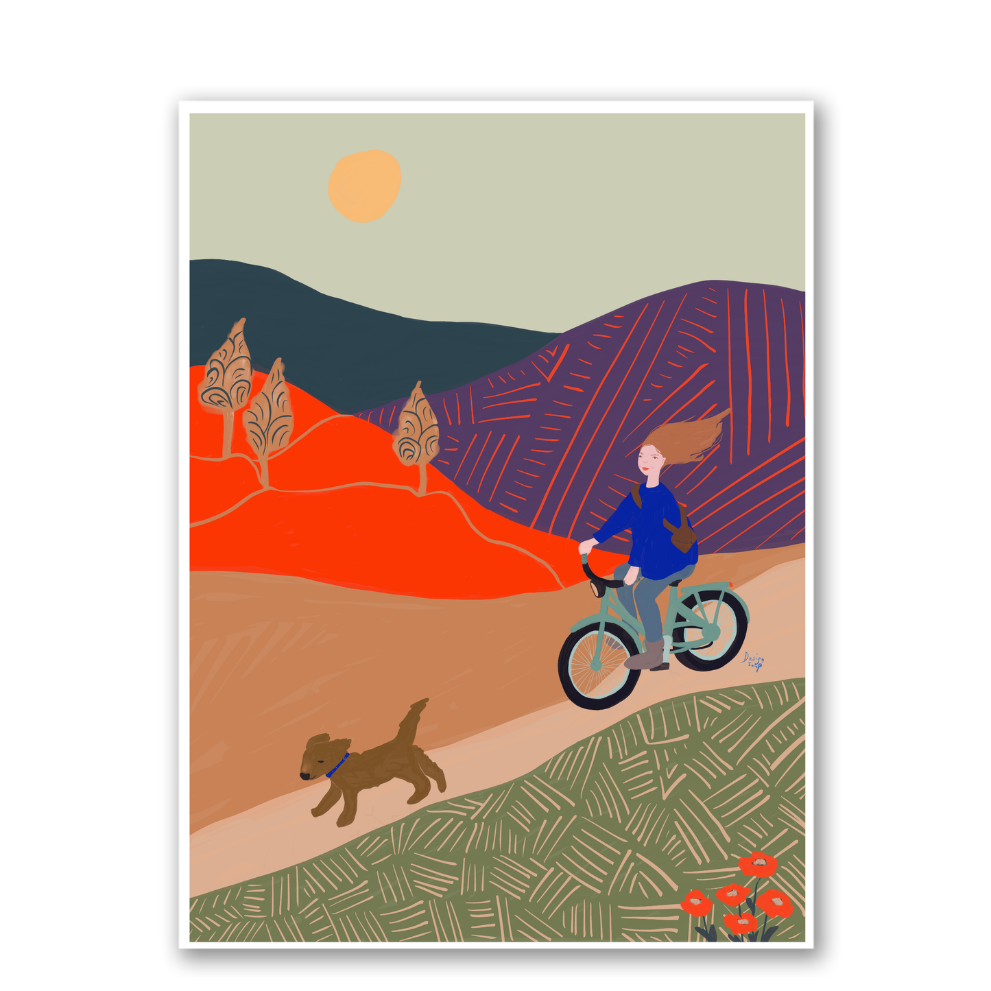 Riding into Fall by Alix Campbell Art