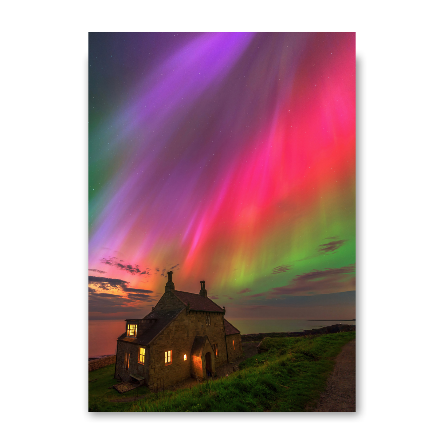 Incredible Aurora at Howick Bathing House by Steven Robinson