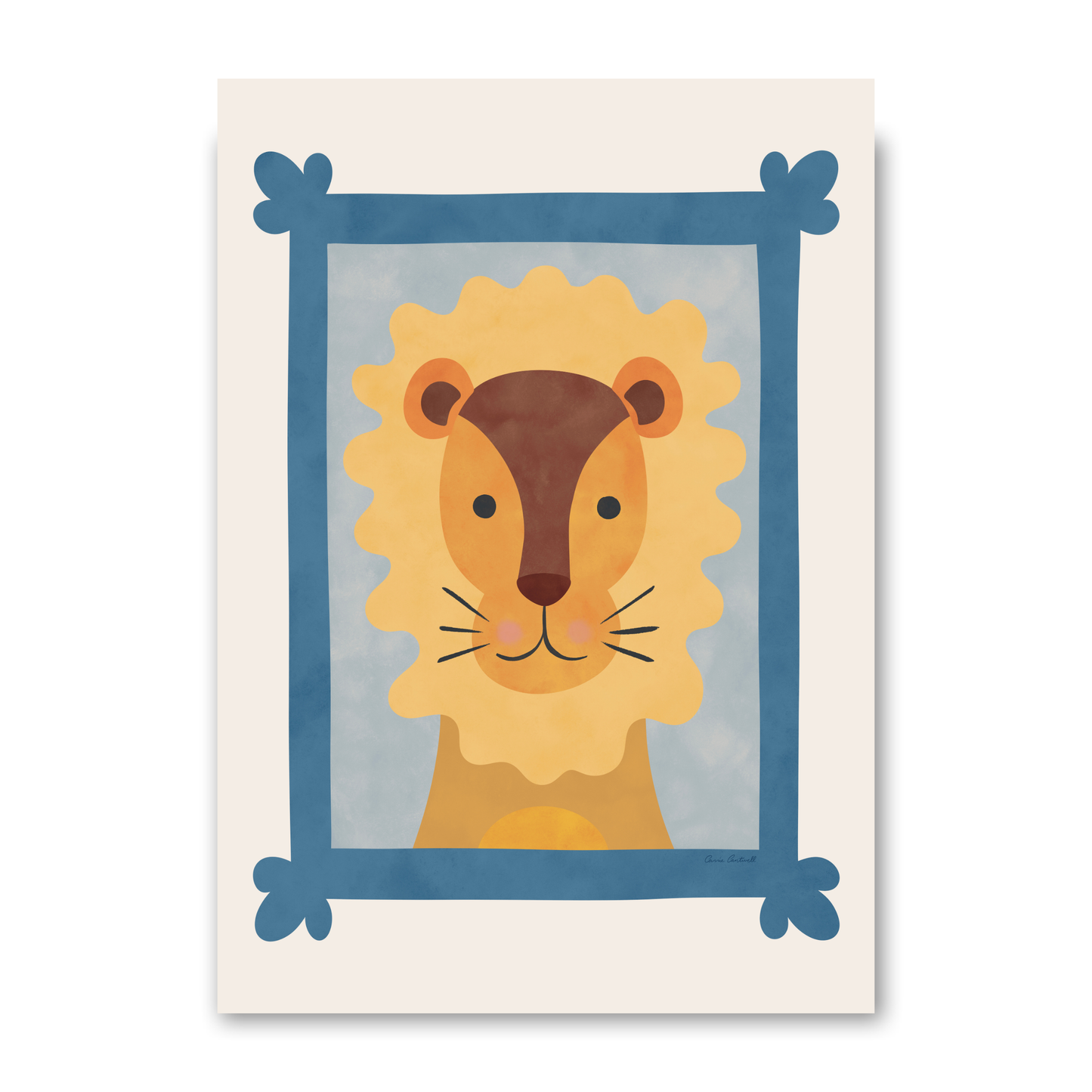Animal Portraits Lion by Carrie Cantwell