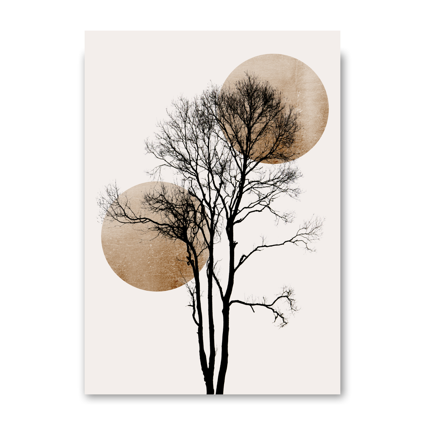 Sun and Moon Hiding - Gold by Kubistika