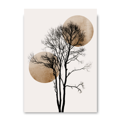 Sun and Moon Hiding - Gold by Kubistika