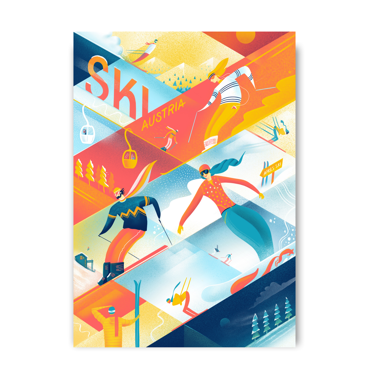 Ski The Lines by Mark Harrison Prints