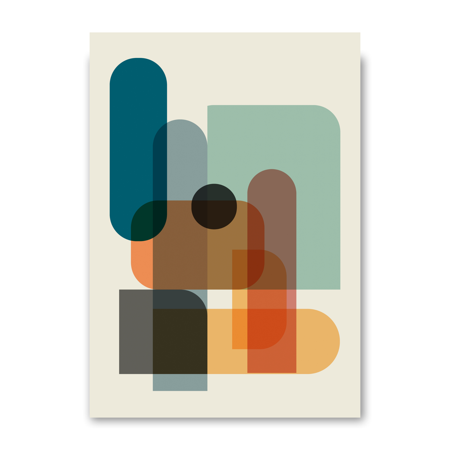 Set of 2 Colourful Bold Abstract Prints A by Print Punk Studio