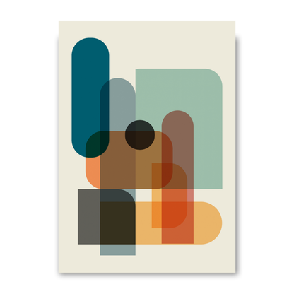 Set of 2 Colourful Bold Abstract Prints A by Print Punk Studio